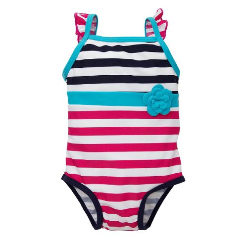 Image of Striped Swimsuit - Multi