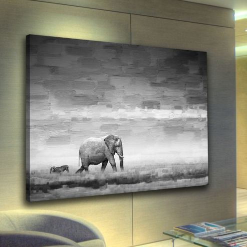 Image of Parvez Taj Elephant Wall Art - 61 Cm H X 91 Cm W X 5 Cm D