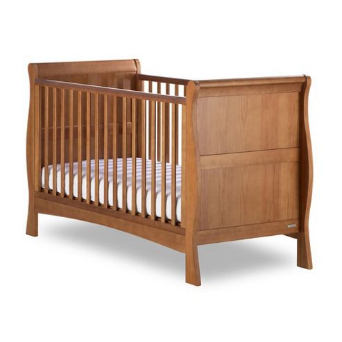 Image of Izziwotnot Bailey Sleigh Cot Bed In Oak