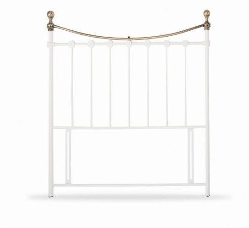 Image of Limelight Corona Metal Headboard - Single - White
