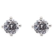 Sterling Silver CZ Stud Earring
