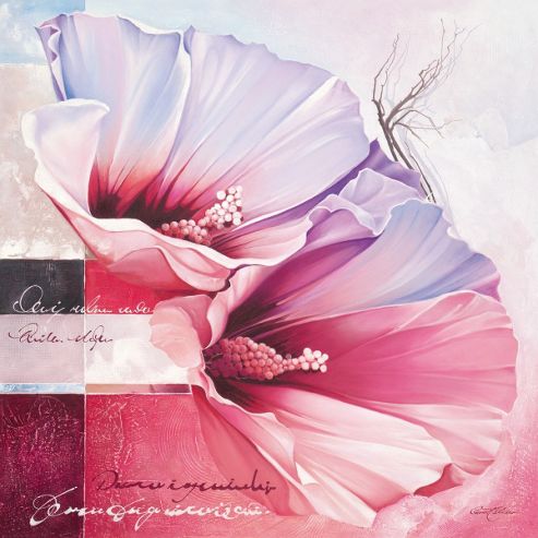 Image of Eurographics Stretcher Frame Violet Breeze Canvas Art - 20 Cm H X 20 Cm W X 1.9 Cm D