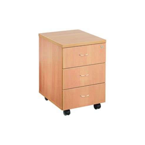 Image of Jemini 3-drawer Mobile Pedestal Beech Kf72084