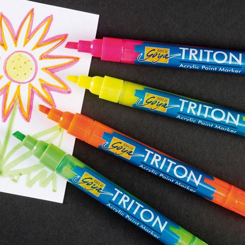 Image of Fluorescent Acrylic Markers (pack Of 4)
