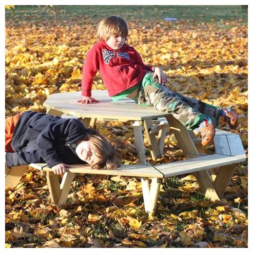 Image of Kids Octagonal Pine Table - Seats 8