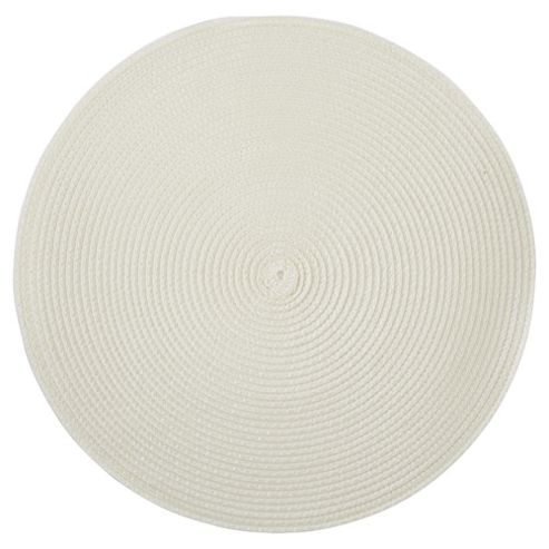 Image of Round Woven Placemat 2pk Cream