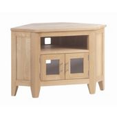 Kelburn Furniture Carlton Ash Corner TV Stand - Glass Doors
