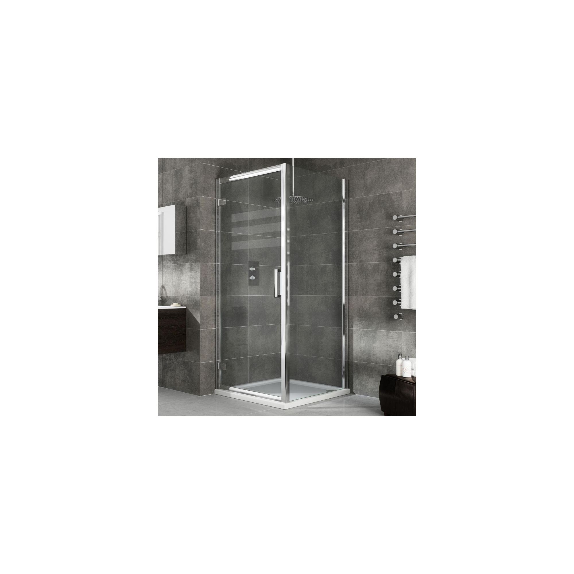 Elemis Eternity Hinged Shower Door, 760mm Wide, 8mm Glass at Tesco Direct