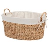 Tesco Water Hyacinth Lined Laundry Basket