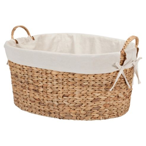 Image of Tesco Water Hyacinth Lined Laundry Basket