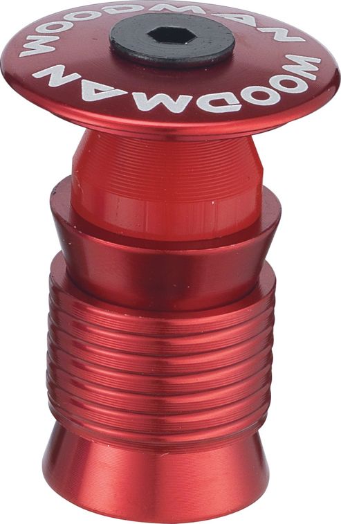 Image of Woodman Capsule Ph 1.1/8inch Reuseable Ahead Plug: Aqua Red. Alloy Top Cap