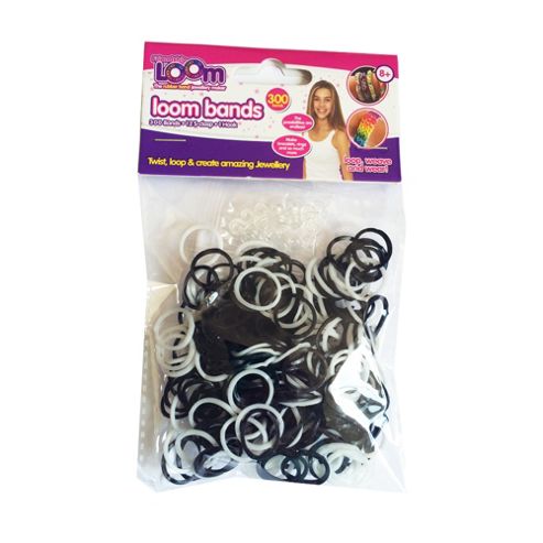 Image of Friendship Loom: Loom Bands Black And White