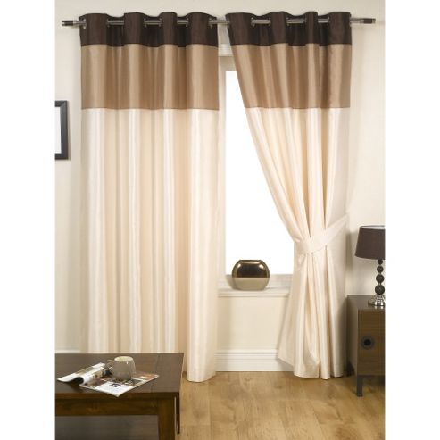 Image of Kliving Harmony Natural 65x54 Lined Eyelet Curtains