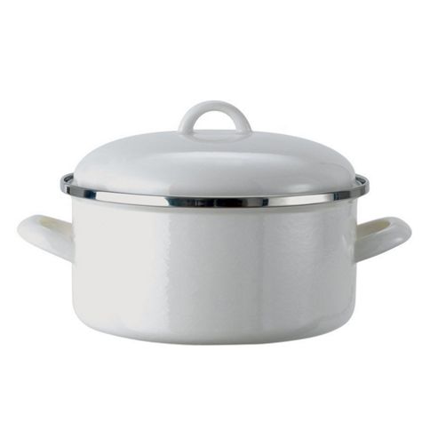Image of Hahn Enamel 28cm Casserole & Lid Cream