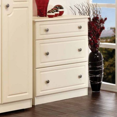 Image of Welcome Furniture Pembroke 3 Drawer Deep Chest - Cream