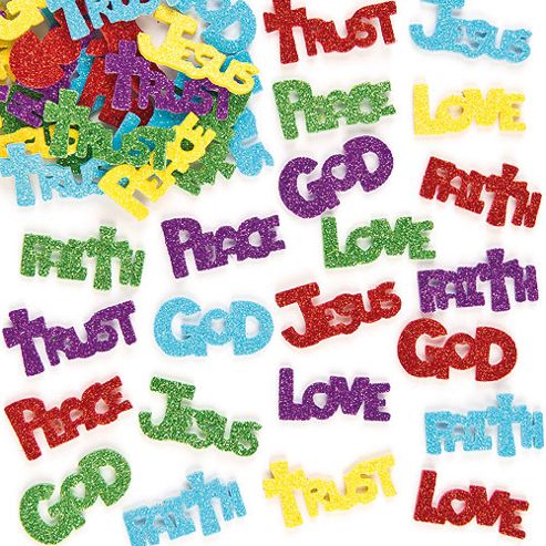 Image of Glitter Foam Craft Stickers (pack Of 150)