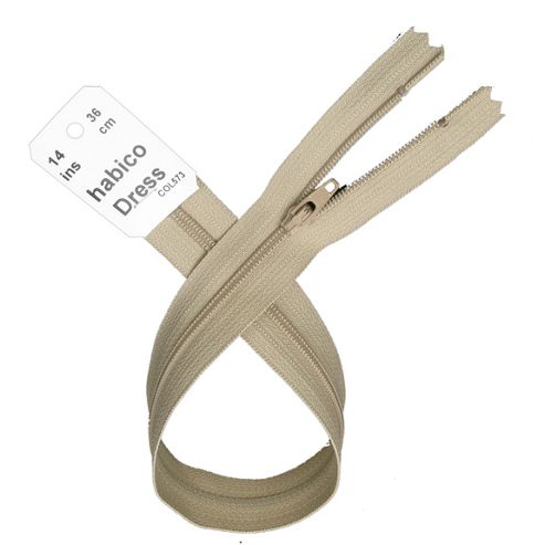 Image of Dress Zip - 36cm - Beige