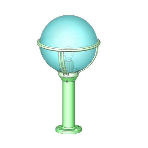 Image of Roger Pradier Boreal 2 No. 5 Post Lantern - Black