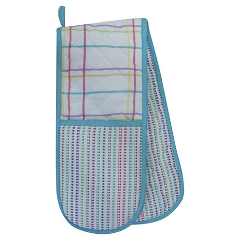 Image of Tesco Dobby Stripe Double Oven Glove