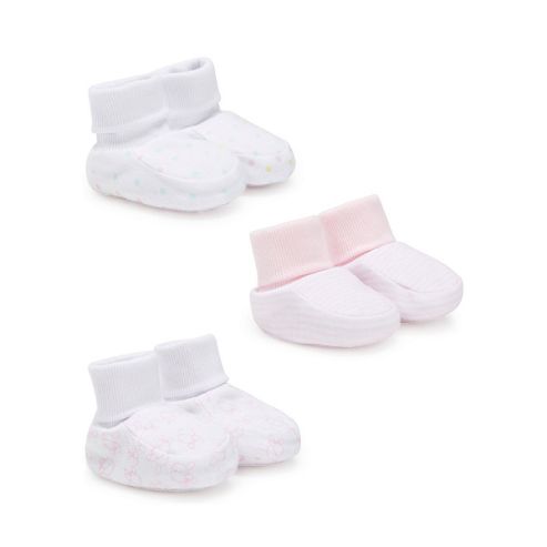 Image of Spot, Stripe And Character Print Booties- 3 Pack