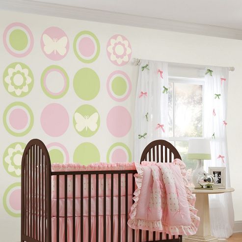 Image of Wallpops!wallartforbaby Butterfly Baby Silhouettes Wall Stickers - Butterfly Ivory