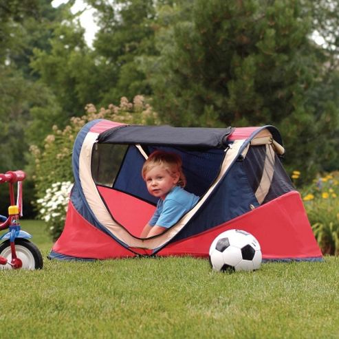 Image of Nsauk Deluxe Pop Up Travel Cot Large Red 0-4 Years