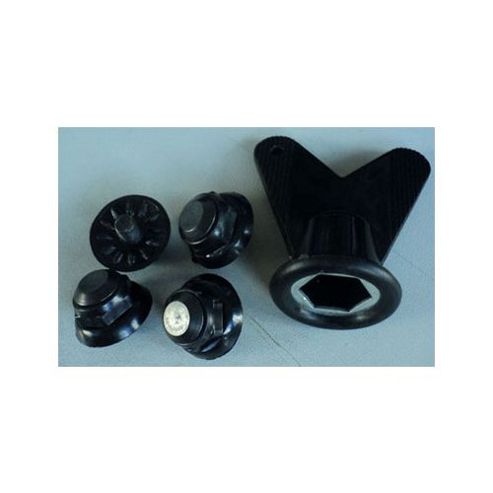 Image of Flr Mtb Spare Studs With Key In Black (pack Of 4)