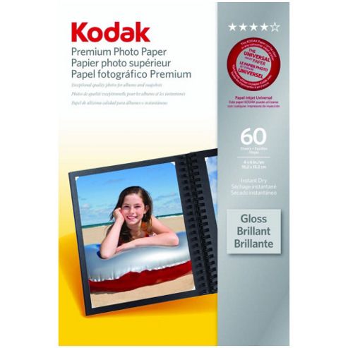 Image of Kodac Premium Photo Paper 10x15 60 Sheets