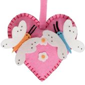 Felt Craft Kits - Make Your Own Hanging Heart with Butterflies