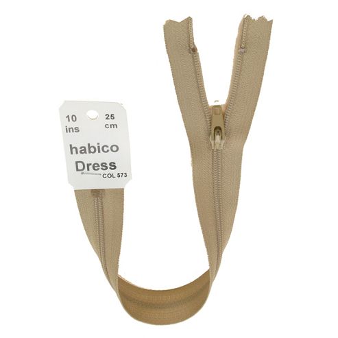 Image of Dress Zip - 25cm - Beige