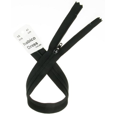 Image of Dress Zip - 41cm - Black