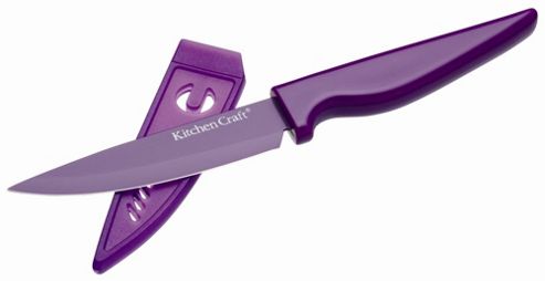 Image of Kitchencraft Colourworks Multi-purpose Knife With Sheath In Purple
