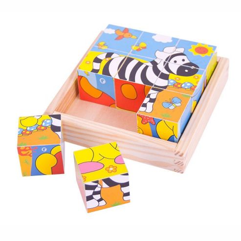 Image of Bigjigs Toys Bj512 Safari Cube Puzzle