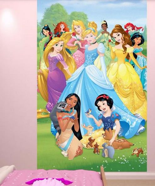 Image of Disney Princess Wallpaper Mural Poster, 8ft X 5ft