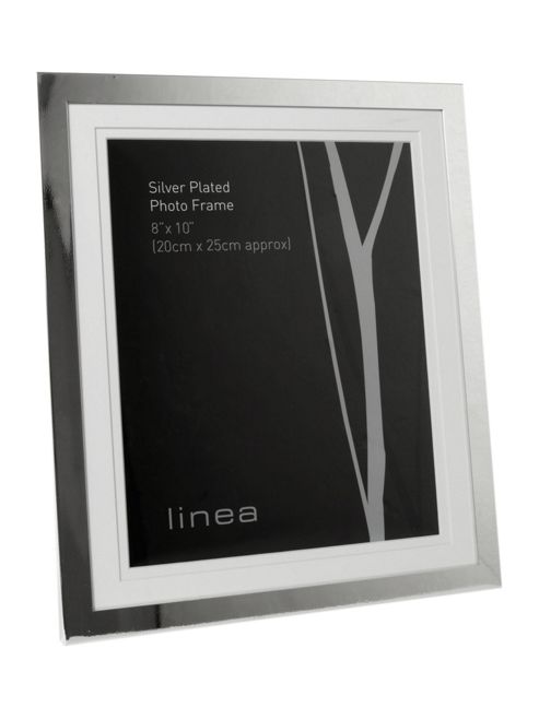 Image of Linea Modern Silver Plated 8 X 10 Photo Frame In Silver