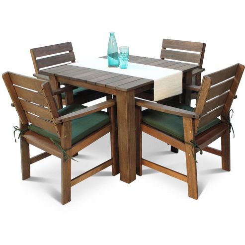 Image of Somerset Set With Green Cushions -seats 4