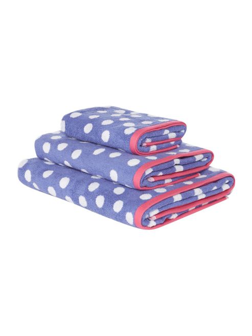 Image of Blue Polka Dot Hand Towel