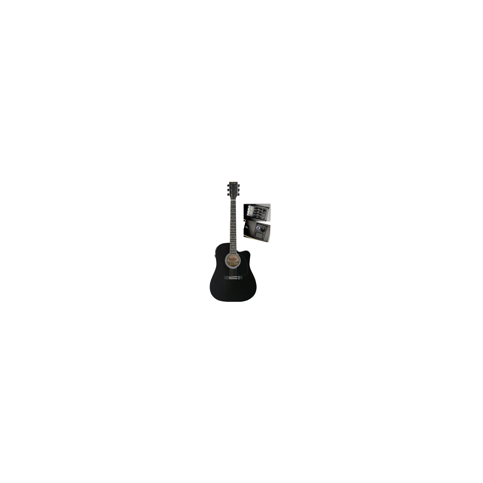 Rocket Electro Acoustic Dreadnought Guitar Inc Tuner