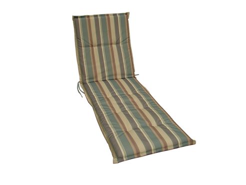 Image of Teal Stripe Savoy Lounger Cushion - 190 X 58 X 3.5cm