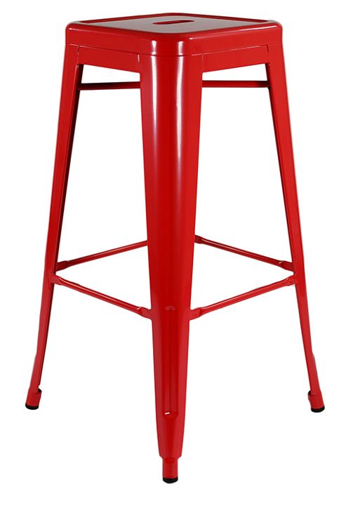 Image of Xavier Pauchard High Red Tolix Style Stool