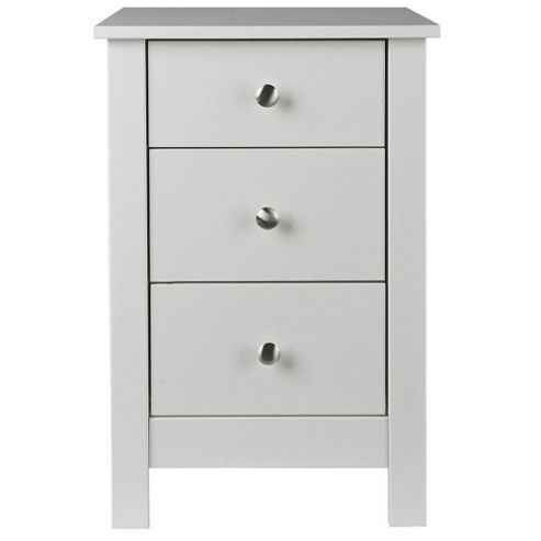Image of Valufurniture Florence White 3 Drawer Bedside Table