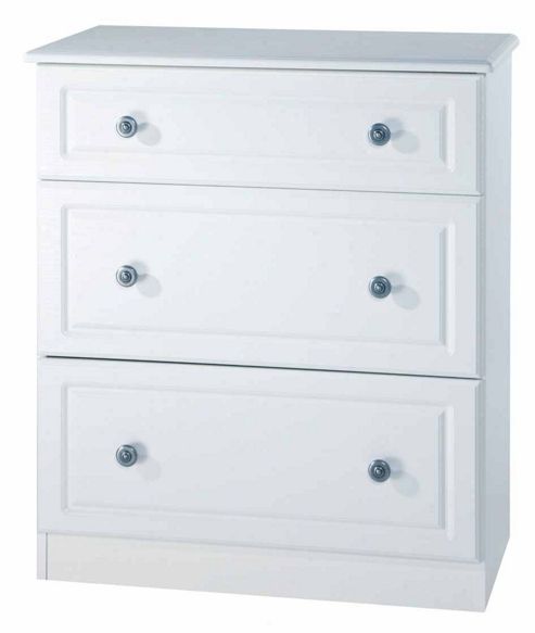 Image of Welcome Furniture Pembroke 3 Drawer Deep Chest - White
