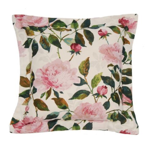 Image of Edinburgh Weavers Peony Cushion In Fuchsia