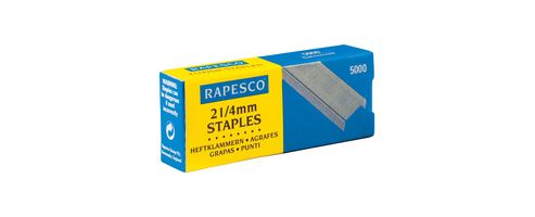 Image of Rapesco Staples 4mm 21/4mm Pack Of 5000