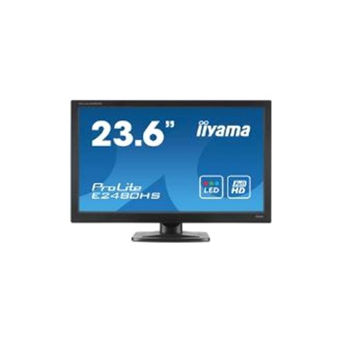 Image of Iiyama Prolite E2480hs (23.6 Inch) Led Backlit Lcd Monitor 1000:1 300cd/m2 (1920x1080) 2ms D-sub/dvi-d/hdmi (black)