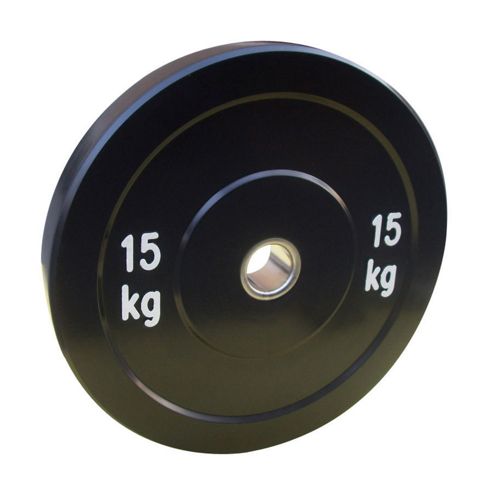 Image of Body Power 15kg Solid Rubber Olympic Disc Weight Plate (x1)