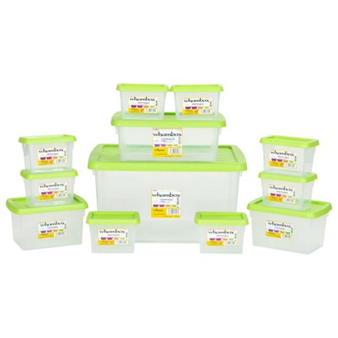Image of Wham 16 Litres Plastic Storage Box Bundle, 12-pack