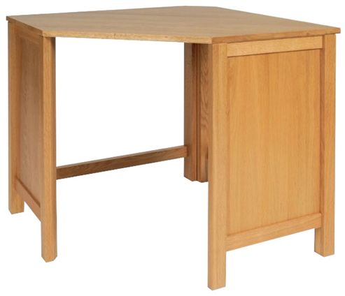 Image of Hereford Oak Corner Desk Wide