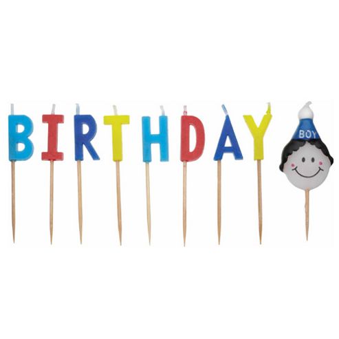 Image of Sweetly Does It Birthday Cake Candles For Boys