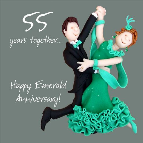 Image of Holy Mackerel Emerald Anniversary Greetings Card